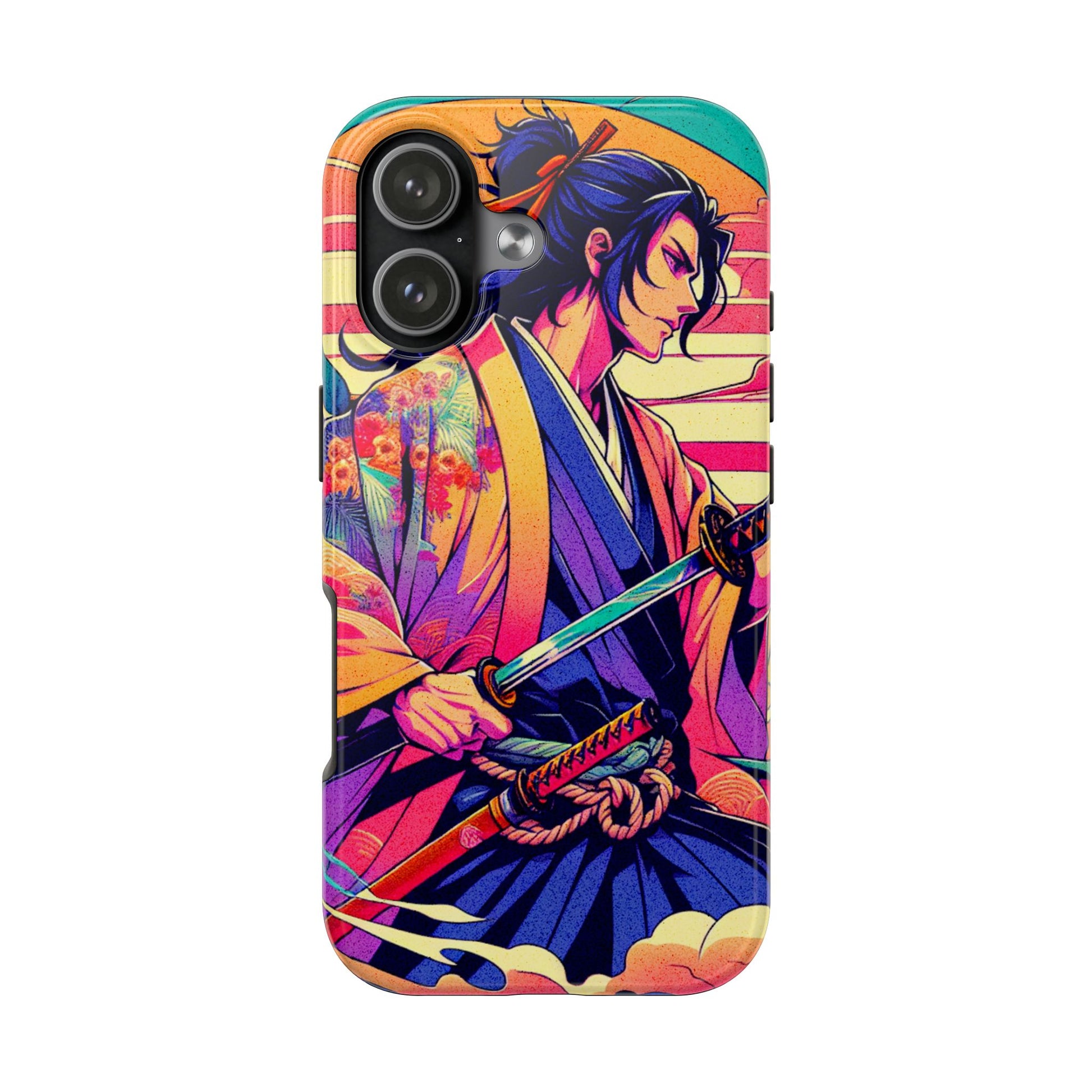 Samurai Neon Tough Phone Case - Eyrian