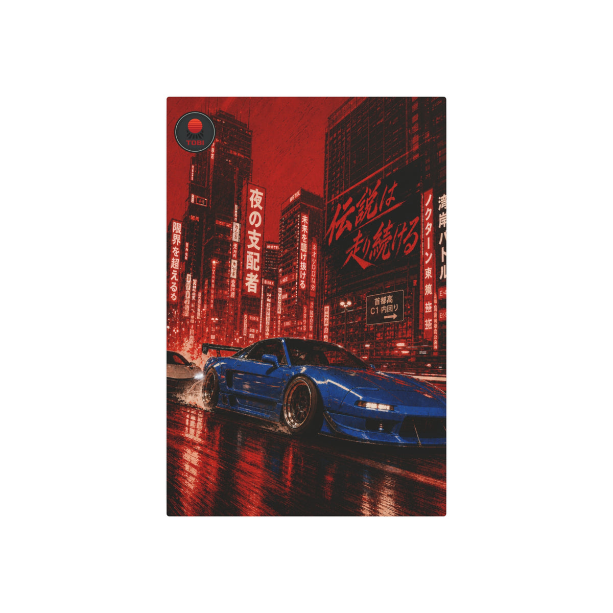 Night City JDM Neon Racing  — Metal Art Sign