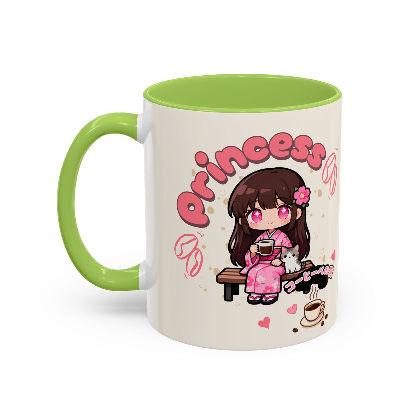 Princess Coffee Mug — Cute Kawaii Girl Design (11/15oz)