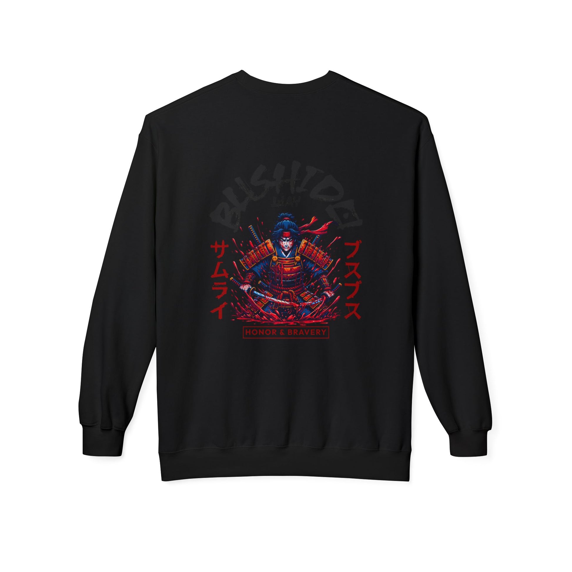 Bushido Honor & Bravery Unisex Fleece Crewneck Sweatshirt - TobiBrand
