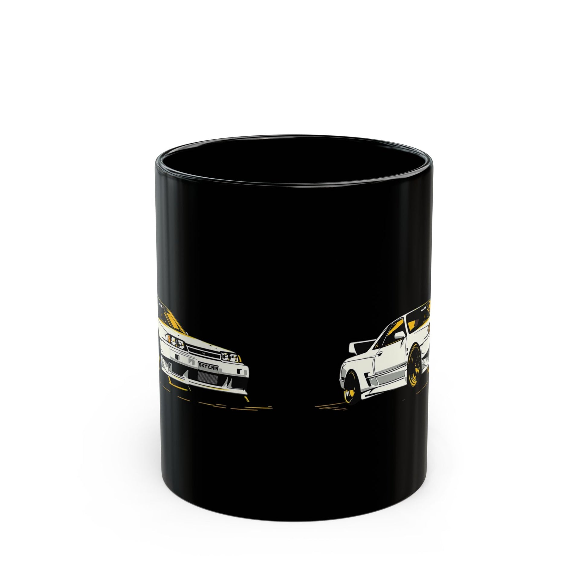 Skyline R32 Coffee Mug — Classic JDM Sports Car Black Ceramic Mug - TobiBrand