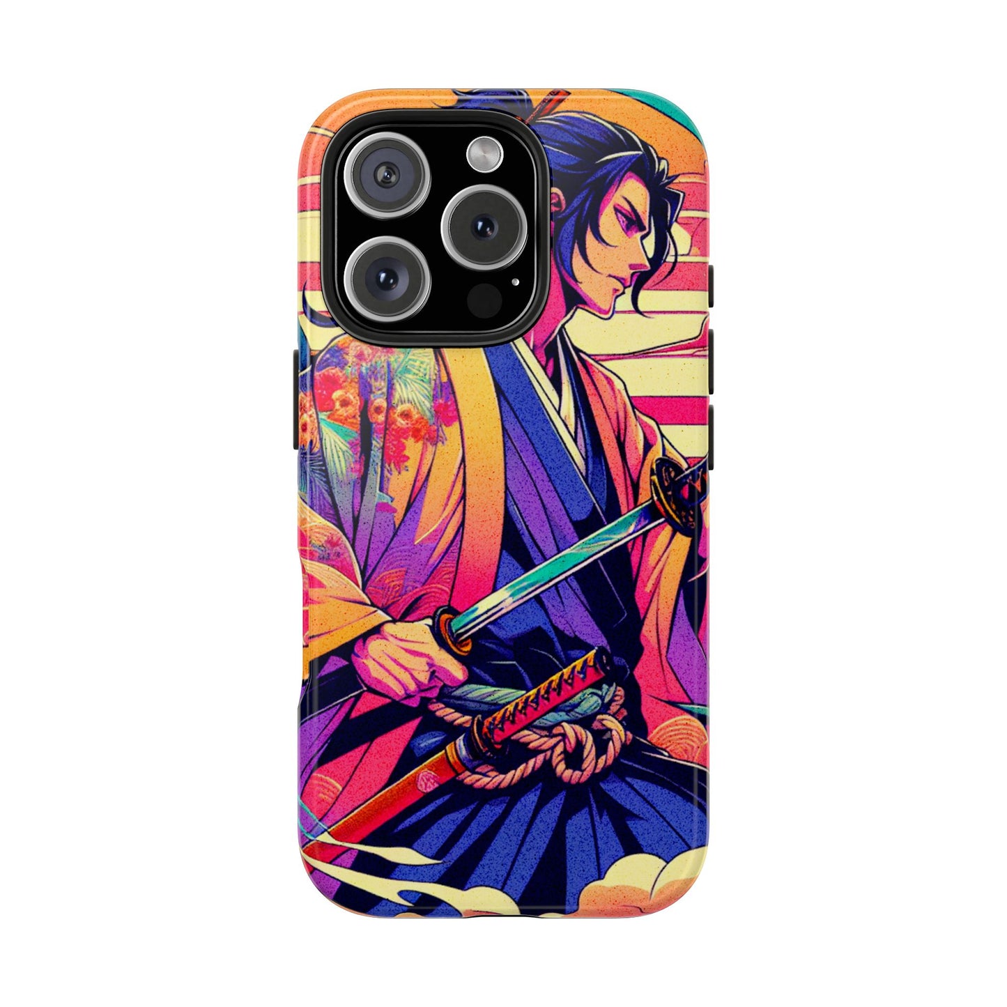Samurai Neon Tough Phone Case - Eyrian