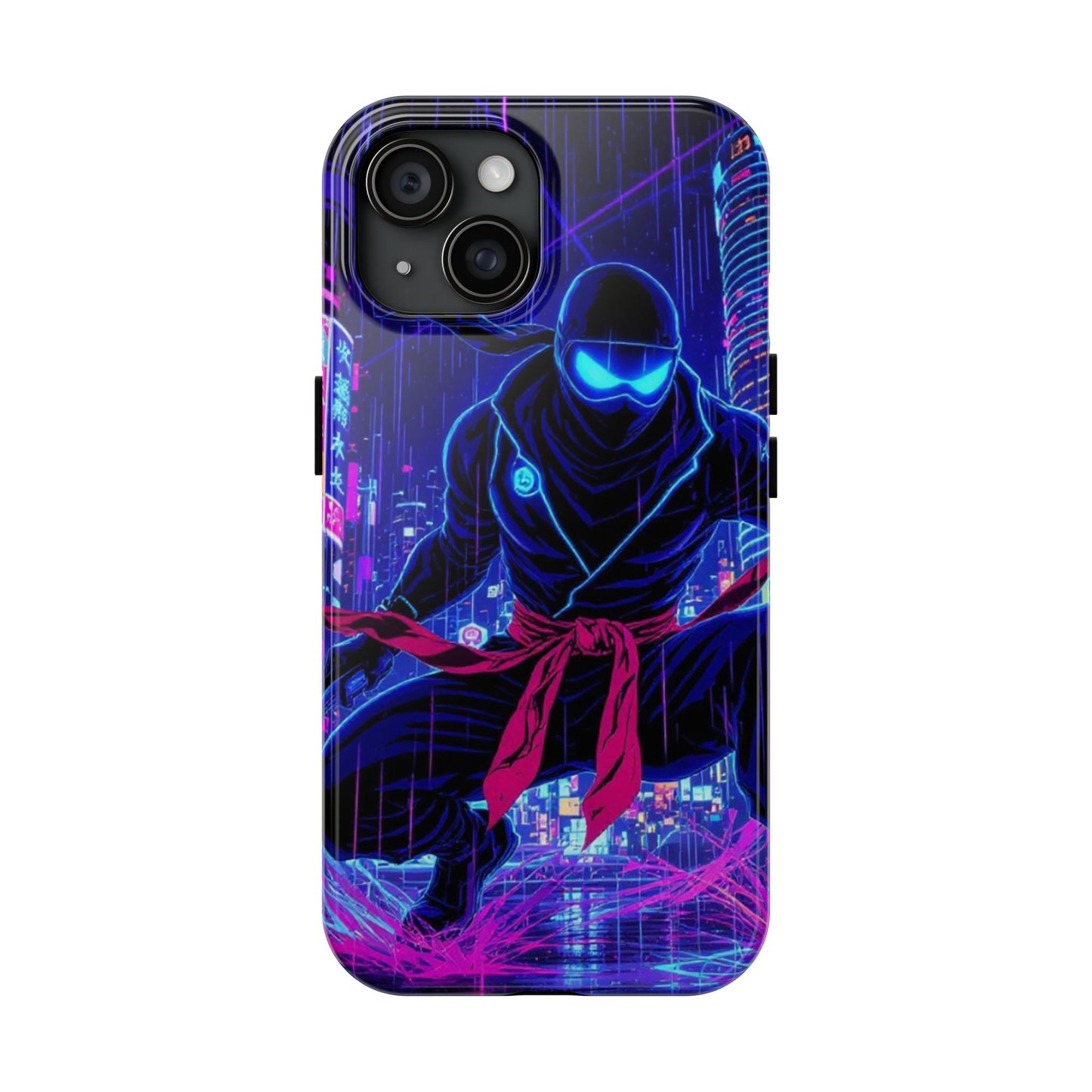 Neon Ninja Tough Phone Case — Cyberpunk Protective iPhone Cover - Eyrian