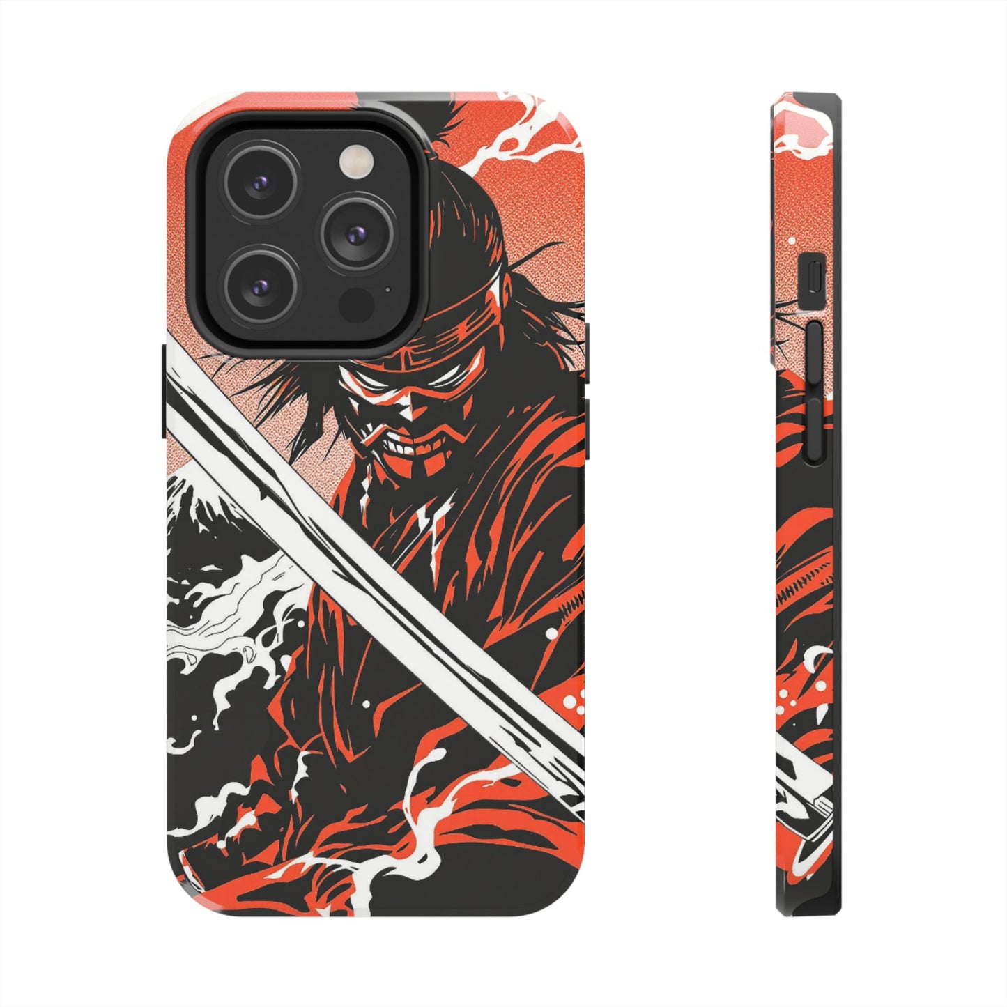Ninja Warrior Tough Phone Case — Red & Black Blade Design - Eyrian