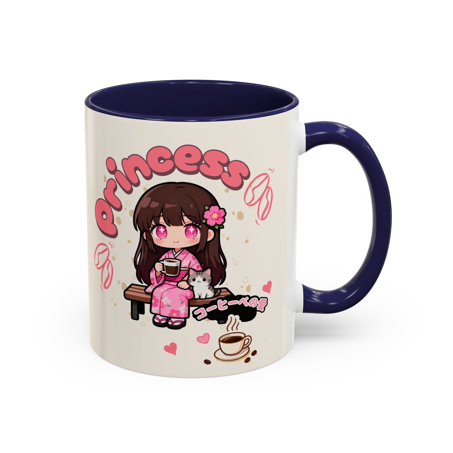 Princess Coffee Mug — Cute Kawaii Girl Design (11/15oz) - TobiBrand