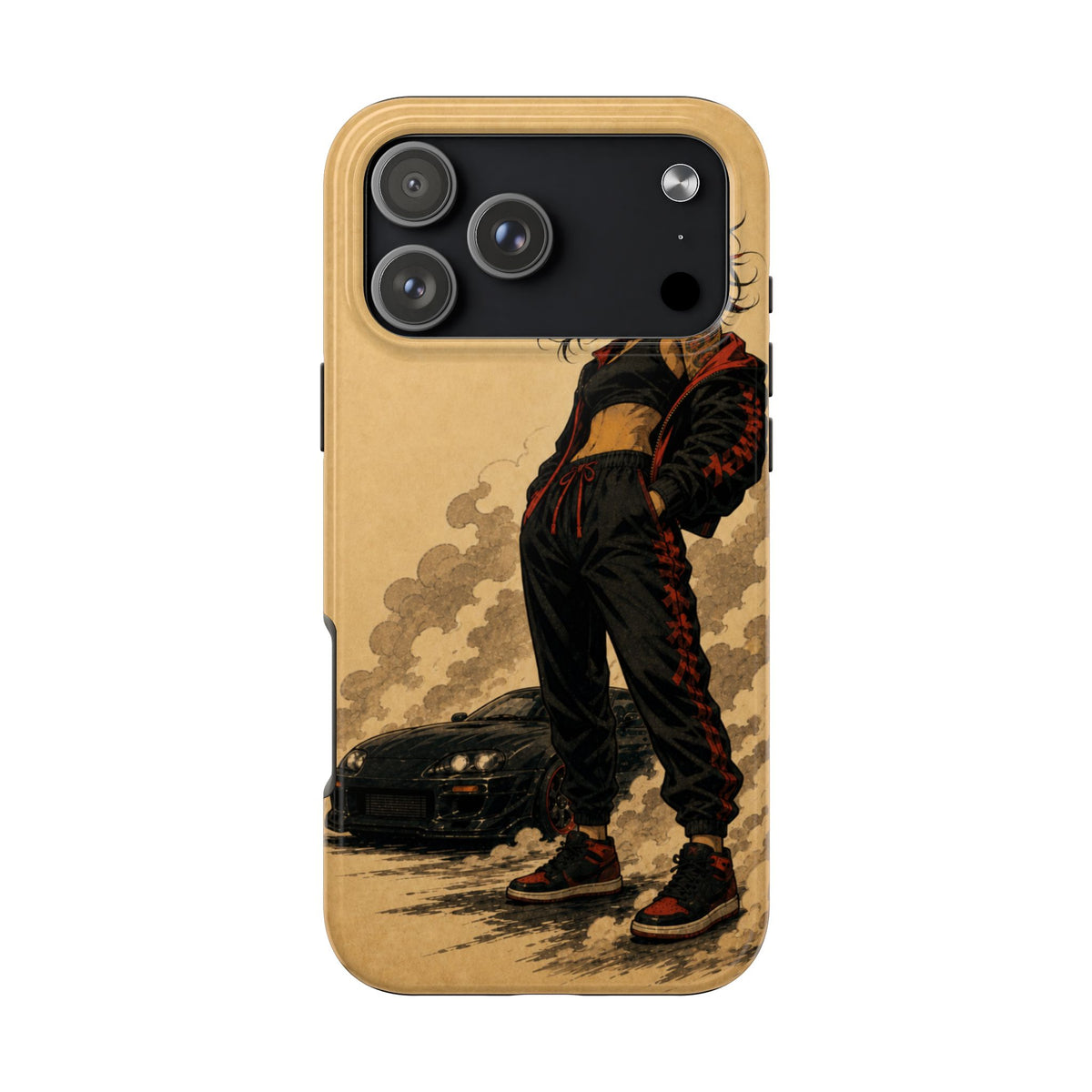 Street Racer Girl Tough Phone Case — Anime-Inspired Protective iPhone Cover - TobiBrand