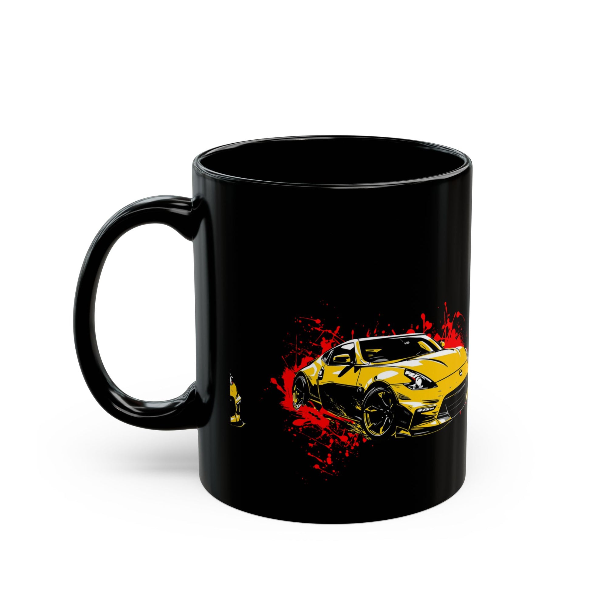 Yellow 370Z Sports Car Mug — Racing Car Coffee Cup for Car Enthusiasts (11oz/15oz) - Eyrian