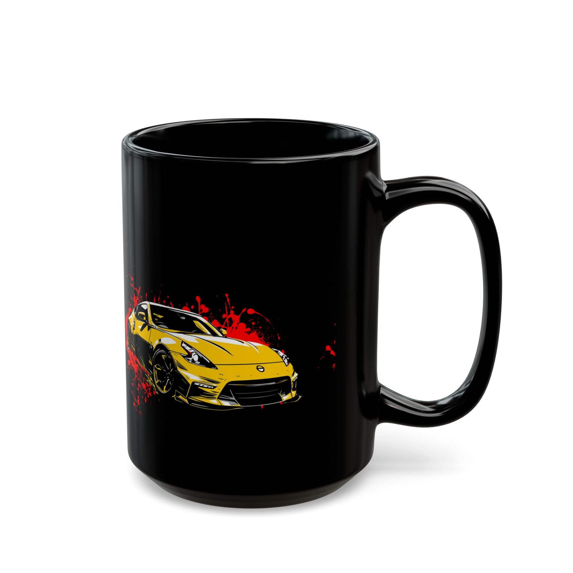 Yellow 370Z Sports Car Mug — Racing Car Coffee Cup for Car Enthusiasts (11oz/15oz) - Eyrian
