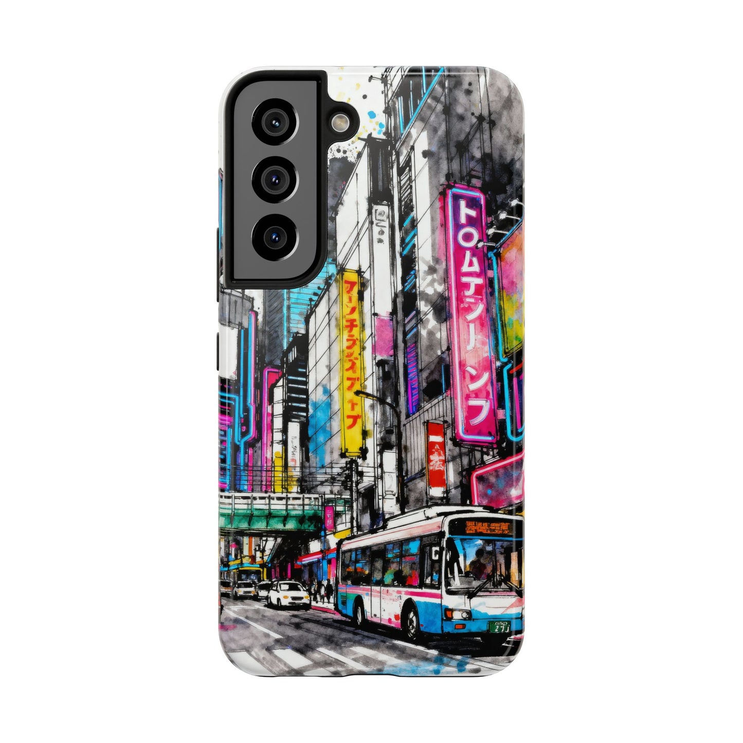 Tokyo City Street Tough Phone Case — Japanese Urban Art iPhone Cover - Eyrian