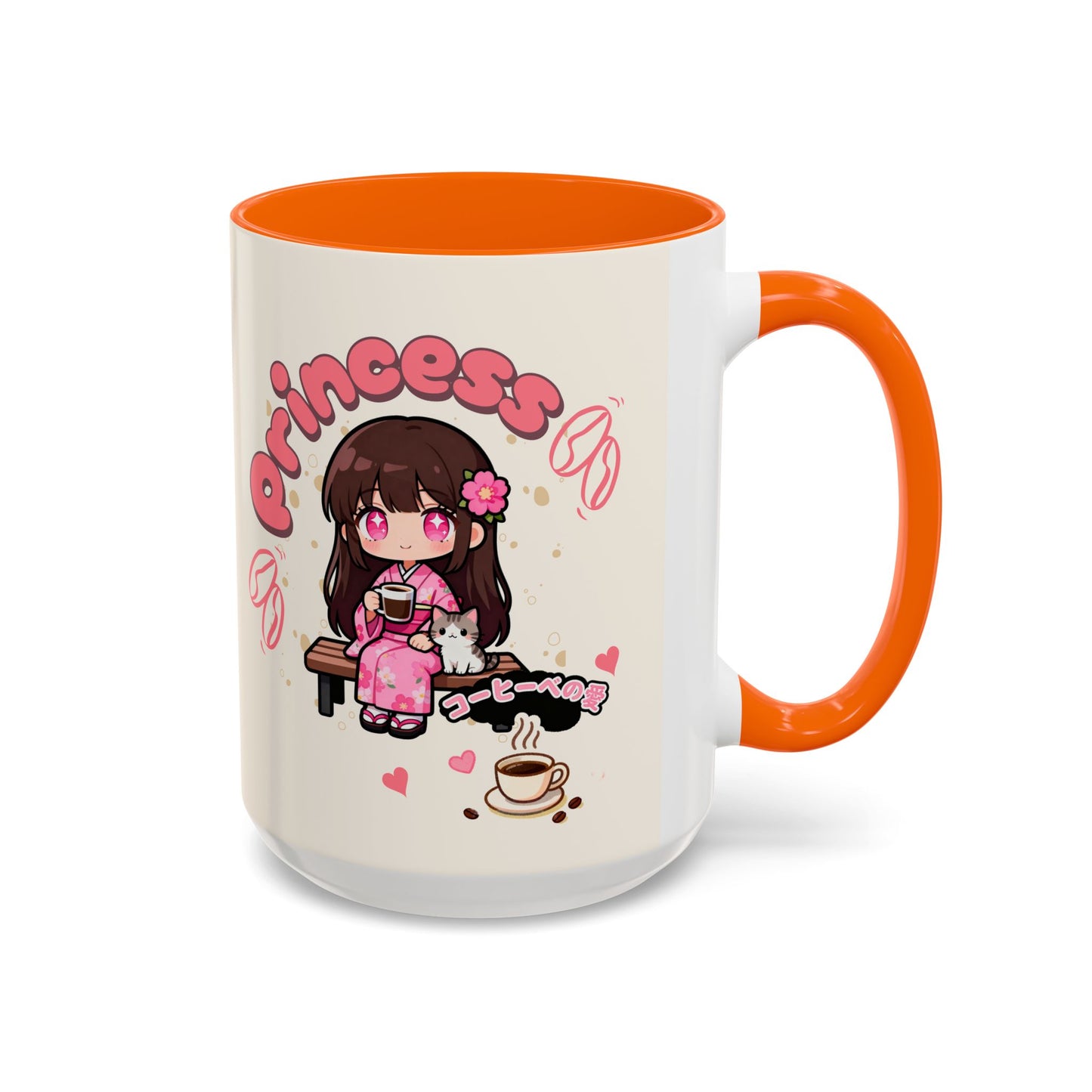 Princess Coffee Mug — Cute Kawaii Girl Design (11/15oz) - TobiBrand