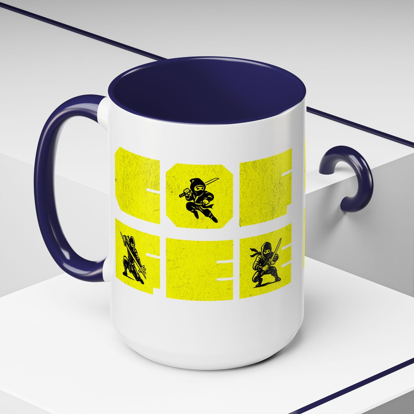 Coffee Mug - Ninja Action 11 & 15oz Cups for Fans - Eyrian