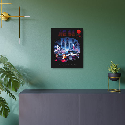 AE86 Retro Drift Metal Art Sign — Neon City Car Wall Decor - Eyrian