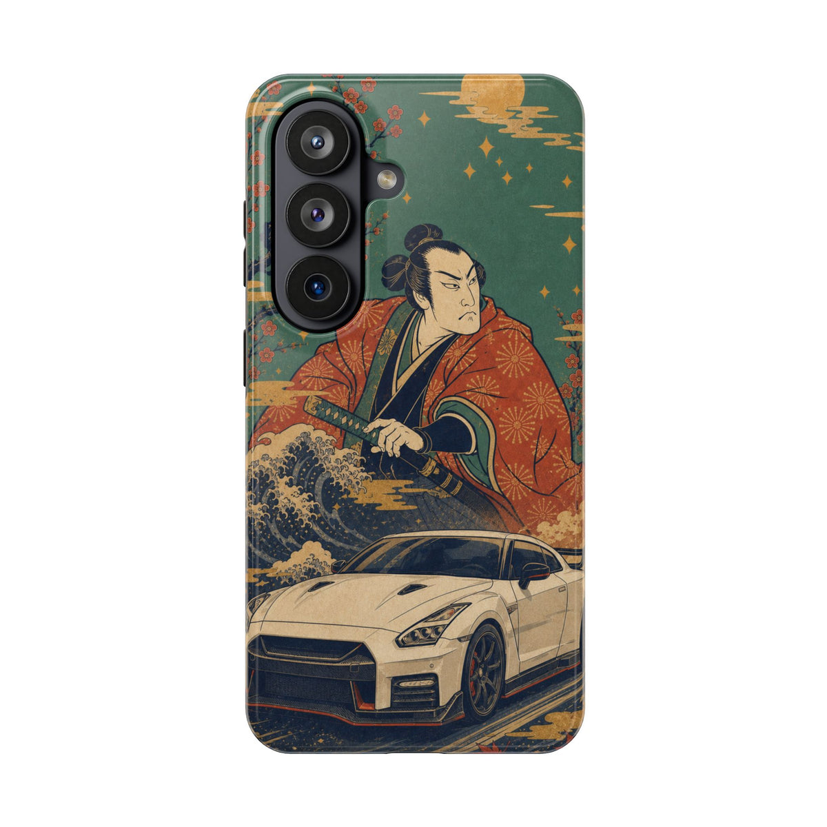Samurai & GT-R Tough Phone Case — Japanese Wave Art Phone Case - TobiBrand