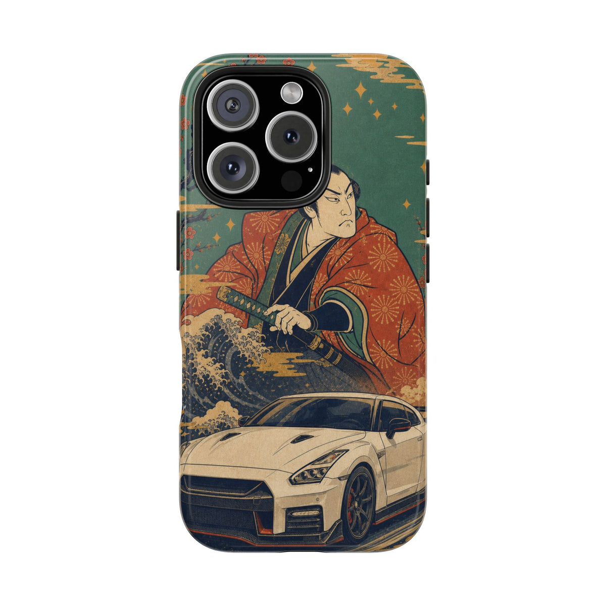 Samurai & GT-R Tough Phone Case — Japanese Wave Art Phone Case - TobiBrand