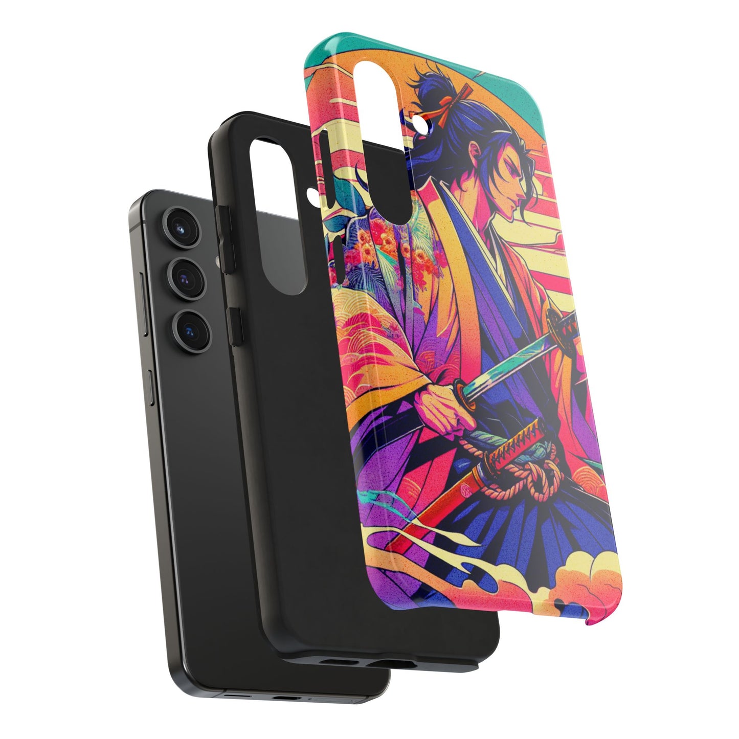 Samurai Neon Tough Phone Case - Eyrian
