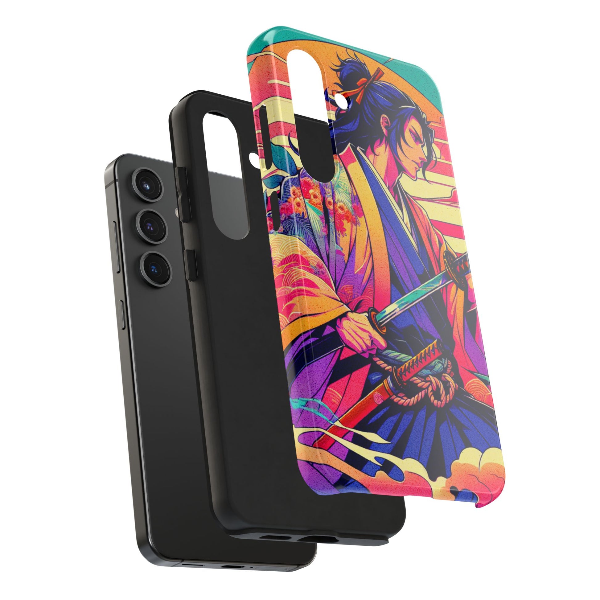 Samurai Neon Tough Phone Case - Eyrian