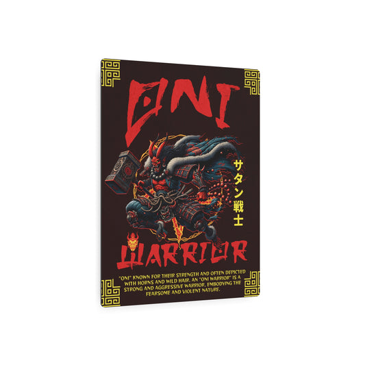 Metal Art Sign - Oni Warrior Japanese Inspired Wall Decor - Eyrian