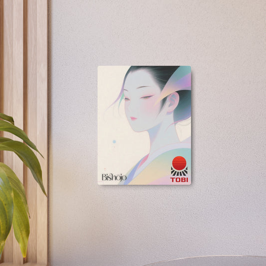 Metal Art Sign — Geisha Portrait Wall Art - Eyrian