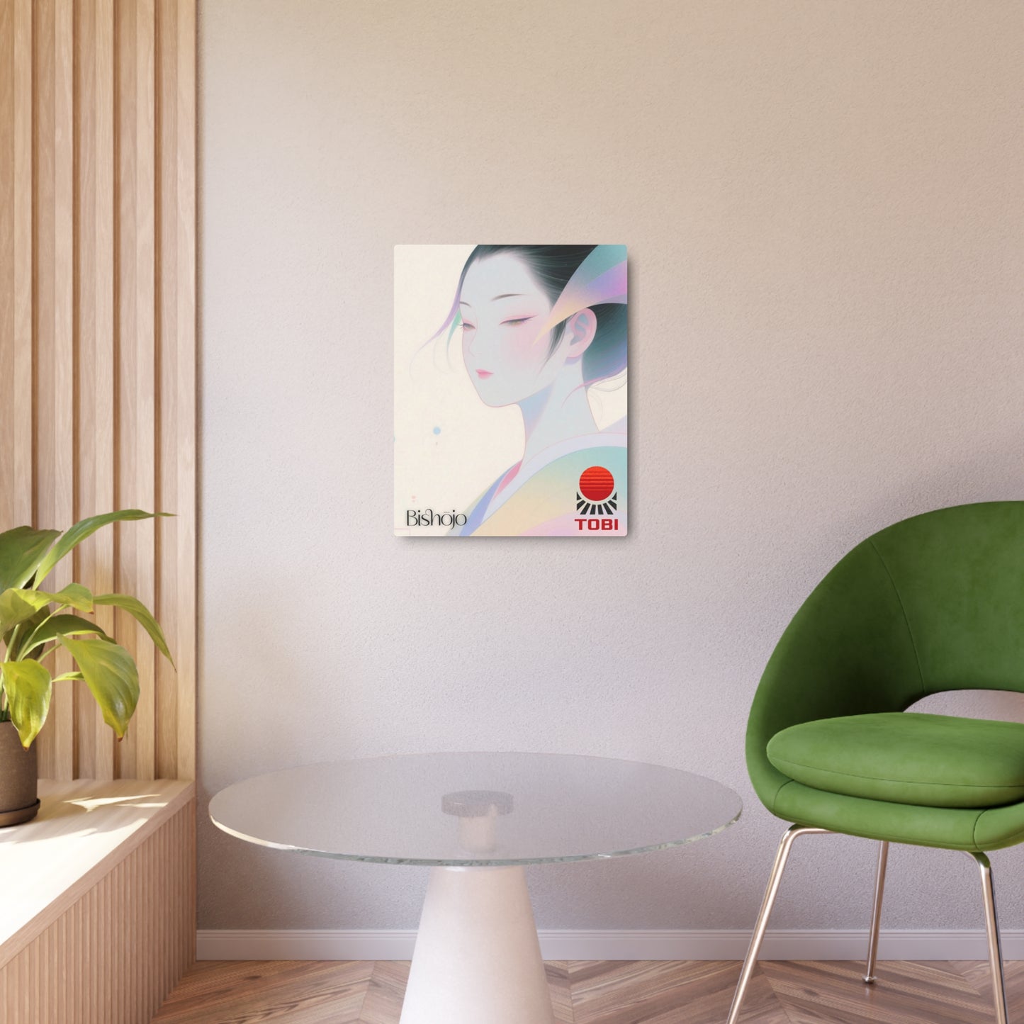 Metal Art Sign — Geisha Portrait Wall Art - Eyrian