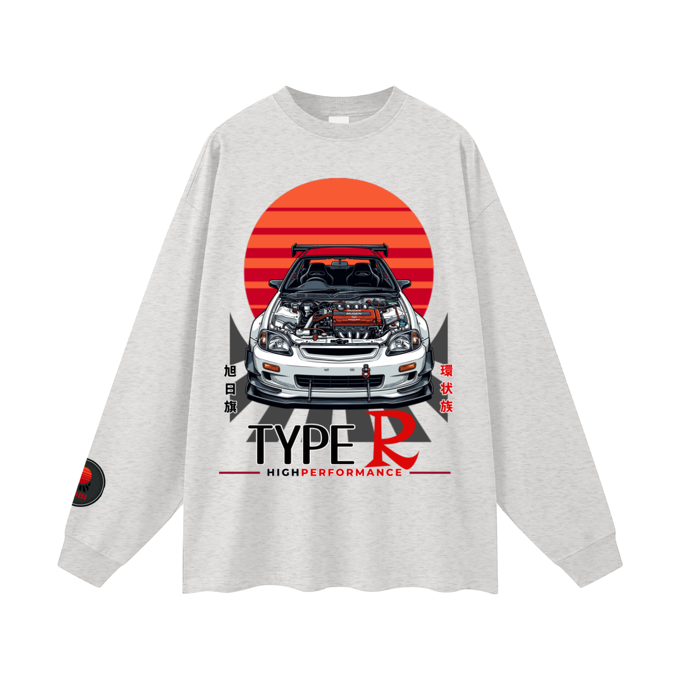 typeR,jdm,tobibrand,cars,anime,japanese,gift,unisex,graphictee,longsleeve,okatu