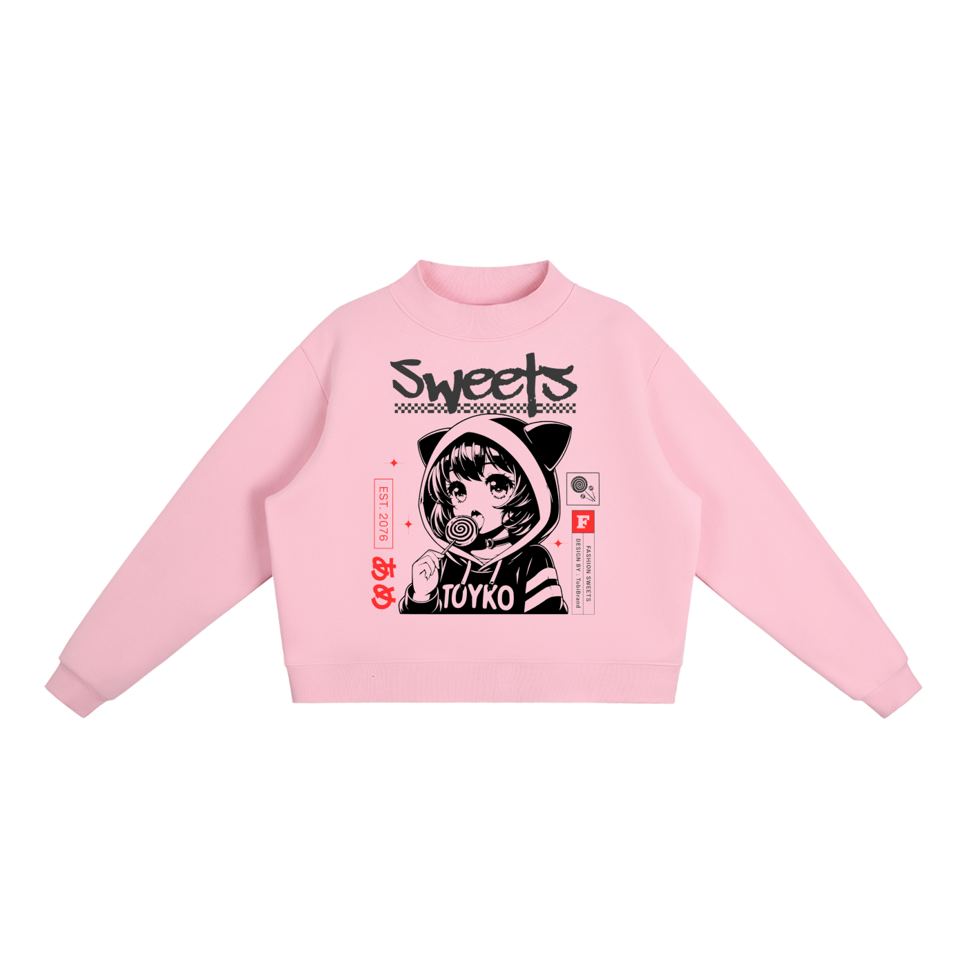 TobiBrand,Sweater,SweatShirt,Sweets,Anime,Japanese Inspired,Lollipop Anime Girl,Japanese