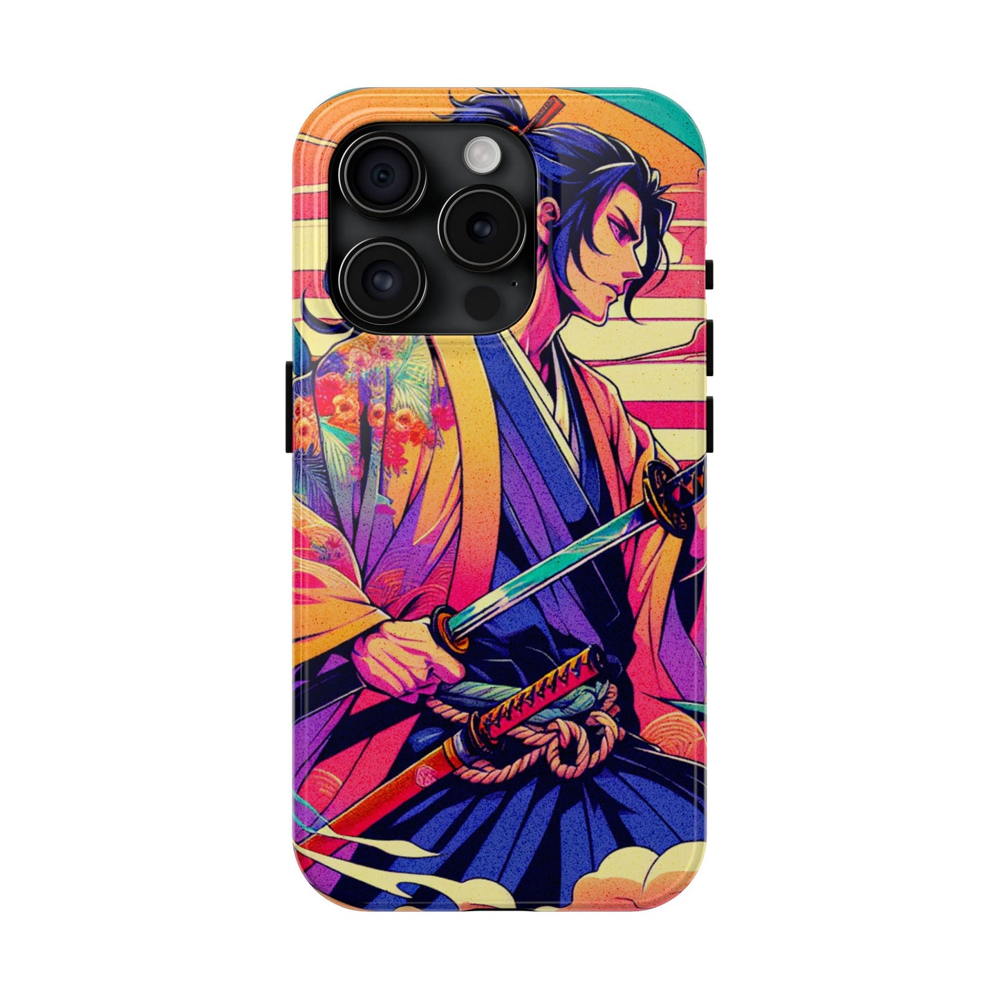 Samurai Neon Tough Phone Case - Eyrian