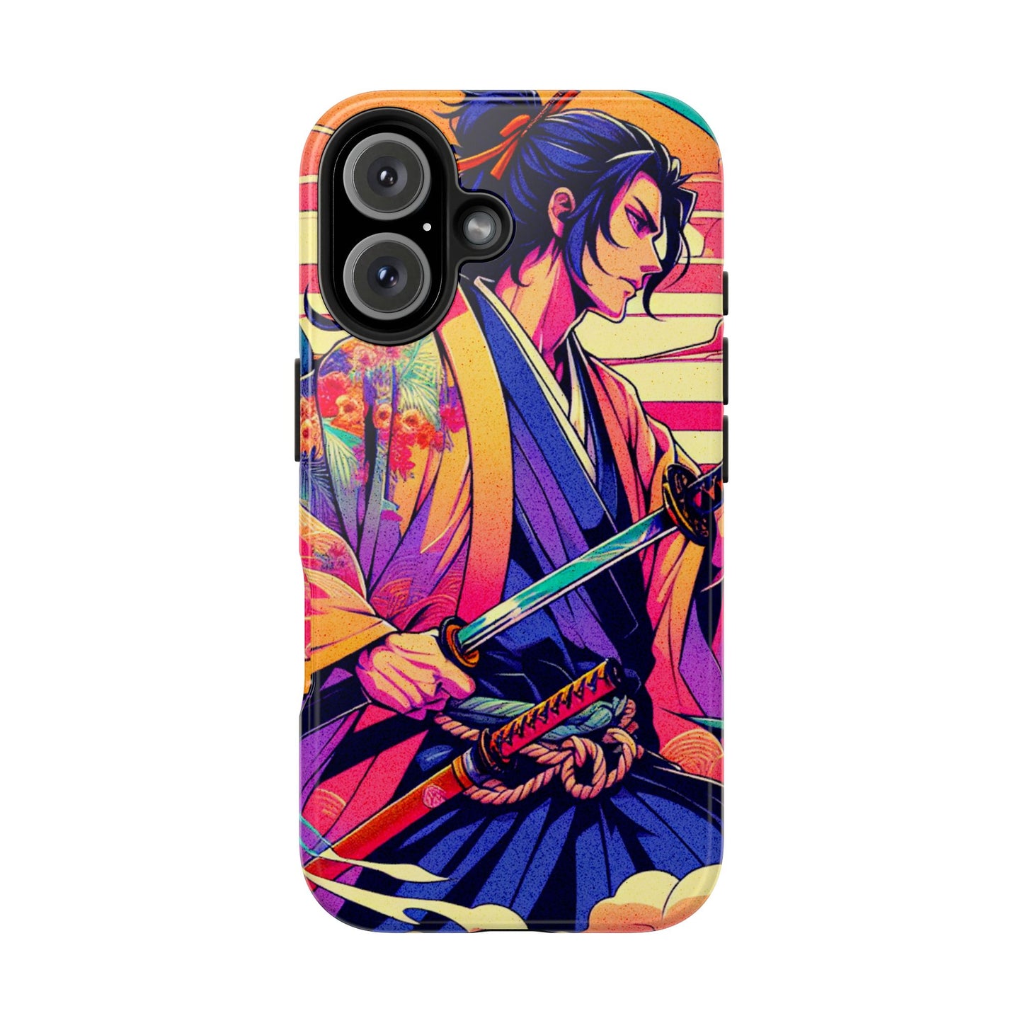 Samurai Neon Tough Phone Case - Eyrian