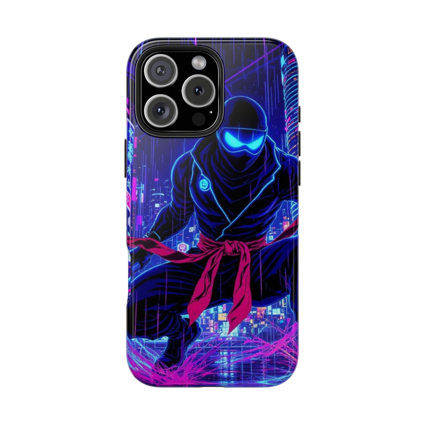 Neon Ninja Tough Phone Case — Cyberpunk Protective iPhone Cover - Eyrian