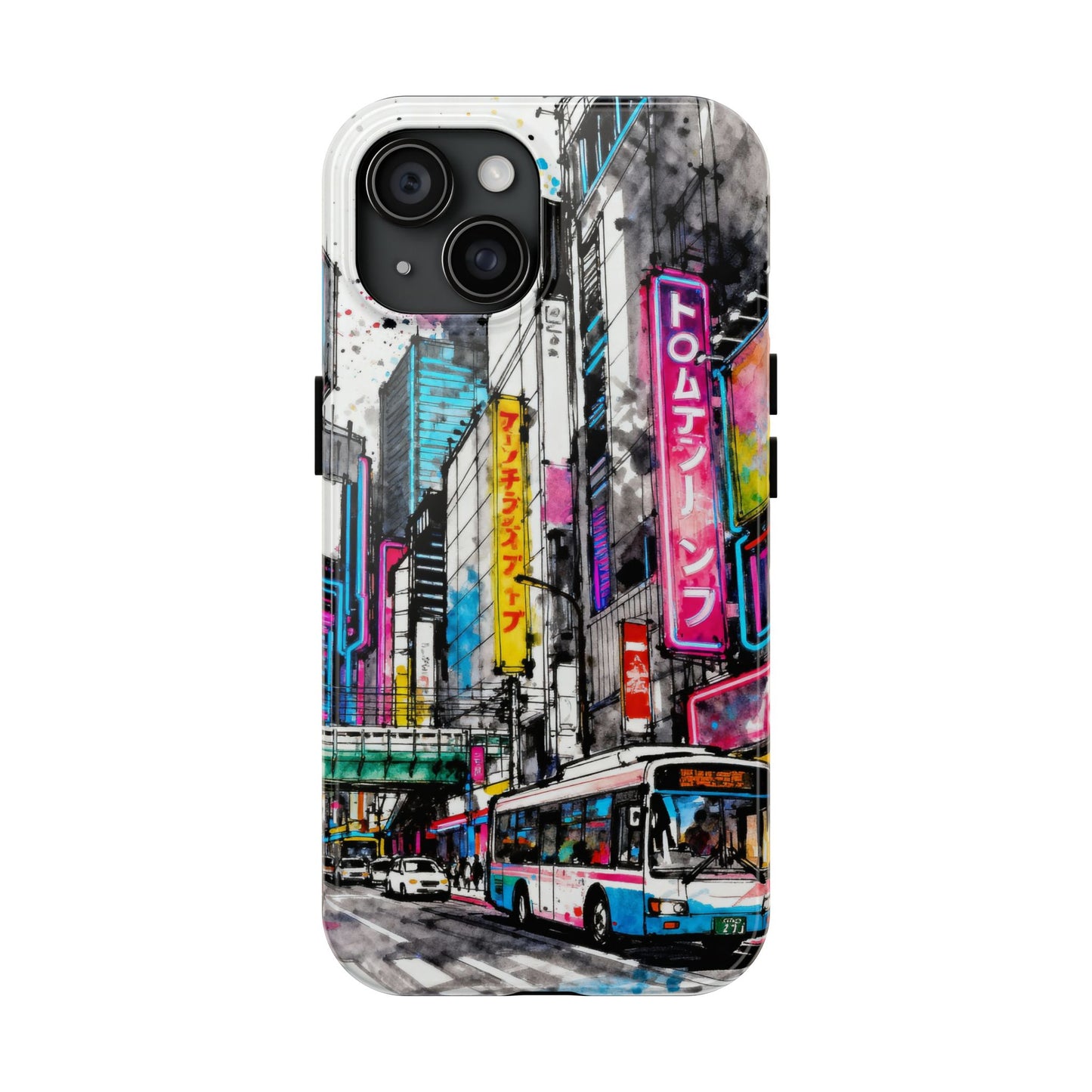 Tokyo City Street Tough Phone Case — Japanese Urban Art iPhone Cover - Eyrian