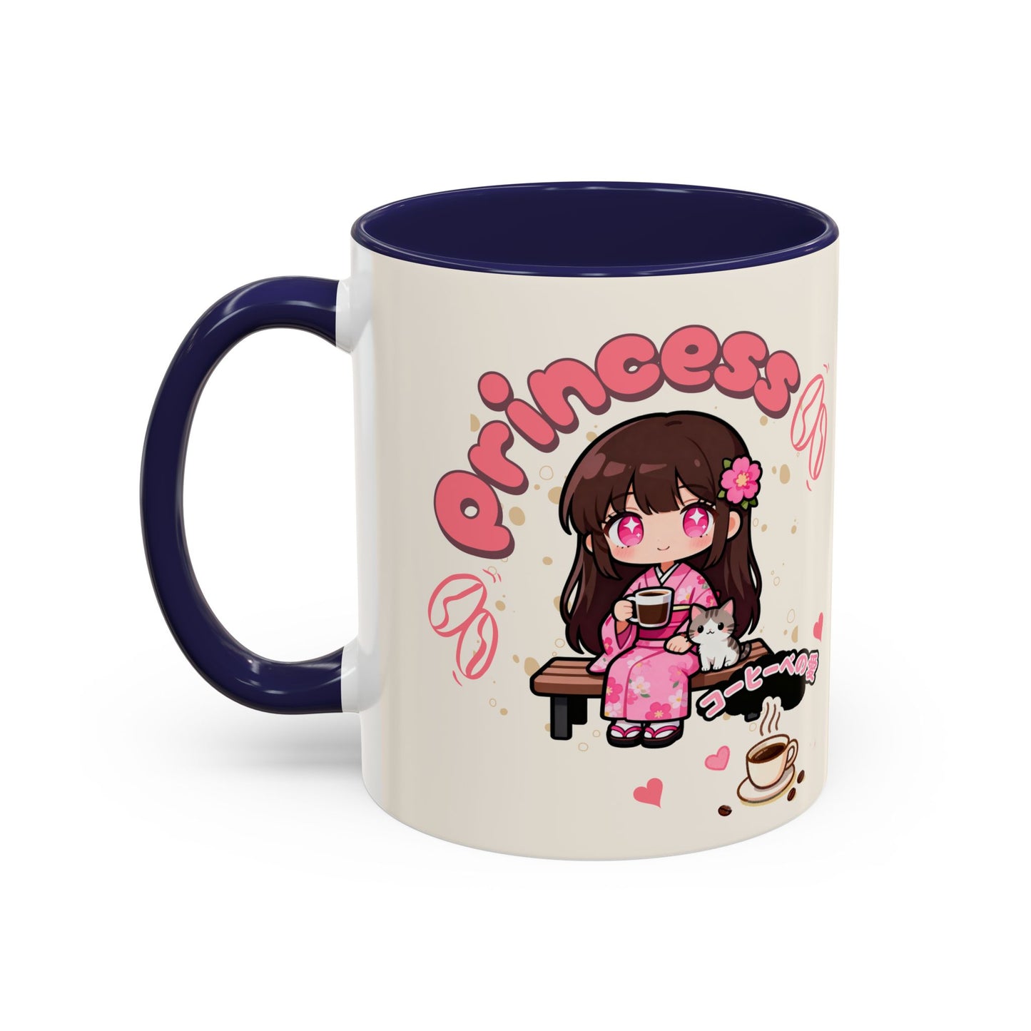 Princess Coffee Mug — Cute Kawaii Girl Design (11/15oz) - TobiBrand
