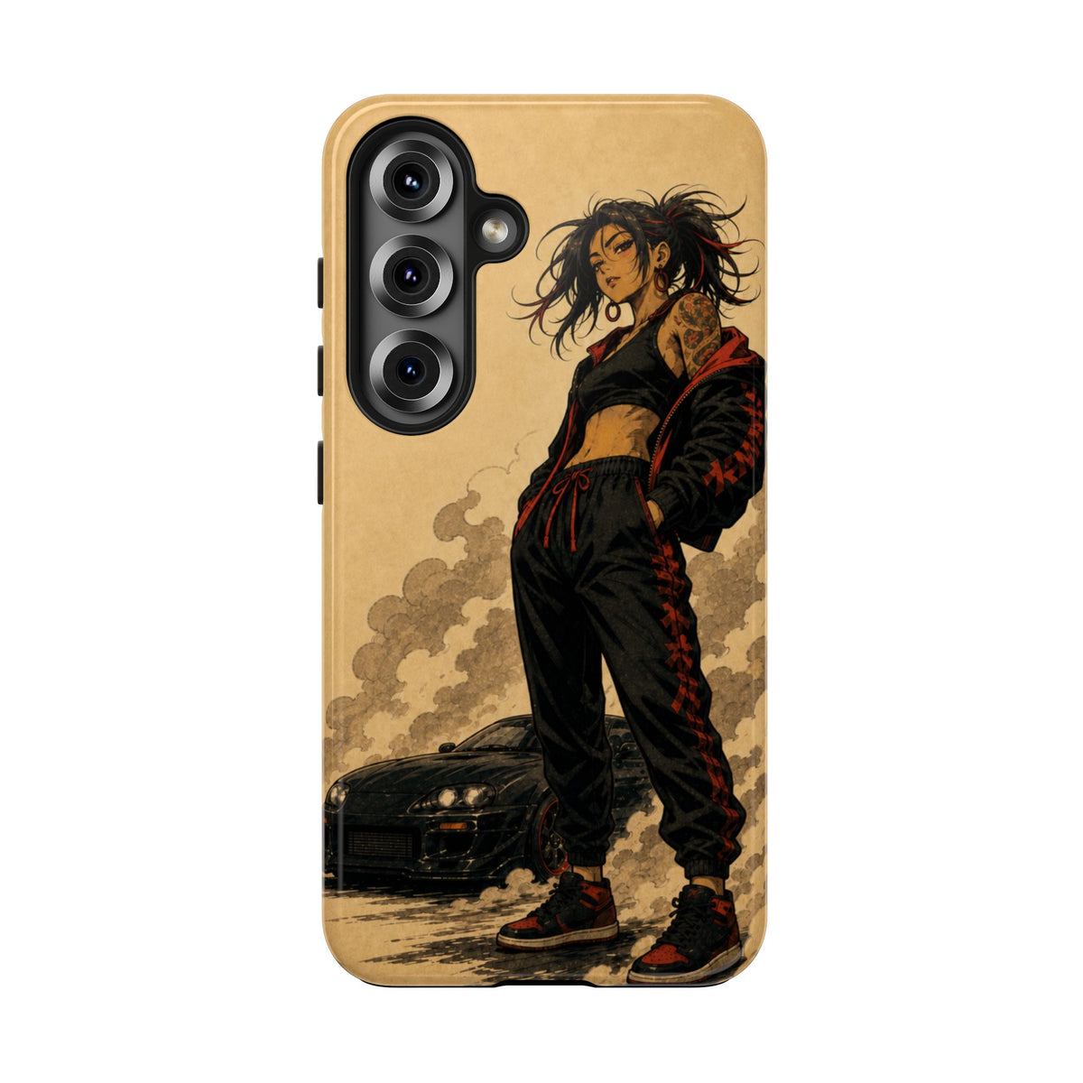 Street Racer Girl Tough Phone Case — Anime-Inspired Protective iPhone Cover - TobiBrand