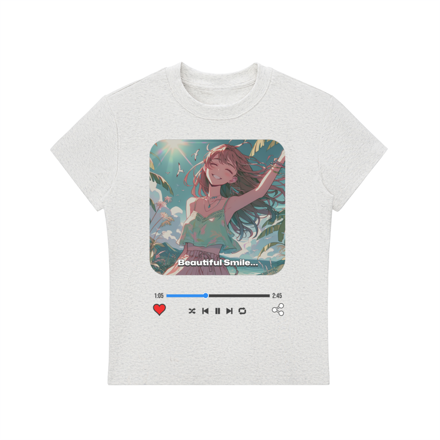 TobiBrand,Gift for her,Anime Art,Manga Design,T-Shirt,Happy ,Beautiful Smile,Girl Wear,Japanese Inspire,Japan