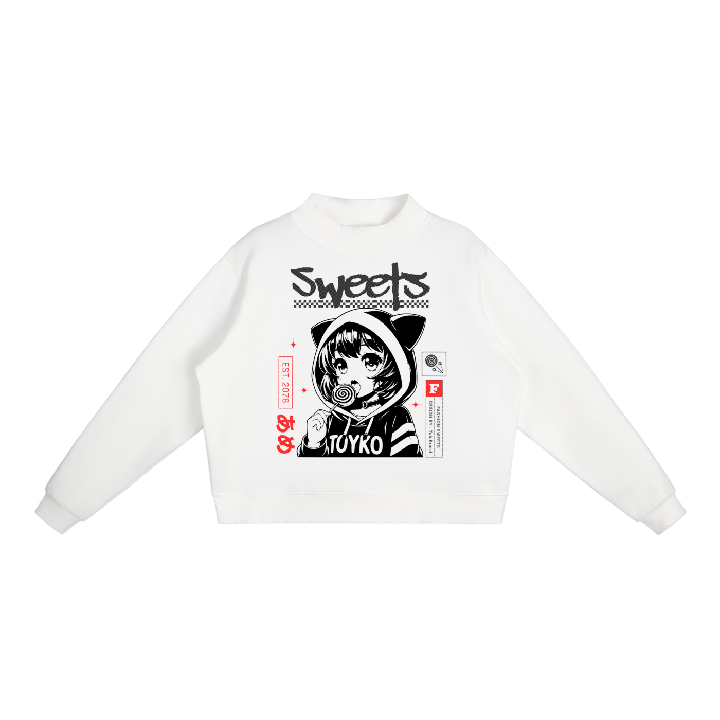 TobiBrand,Sweater,SweatShirt,Sweets,Anime,Japanese Inspired,Lollipop Anime Girl,Japanese