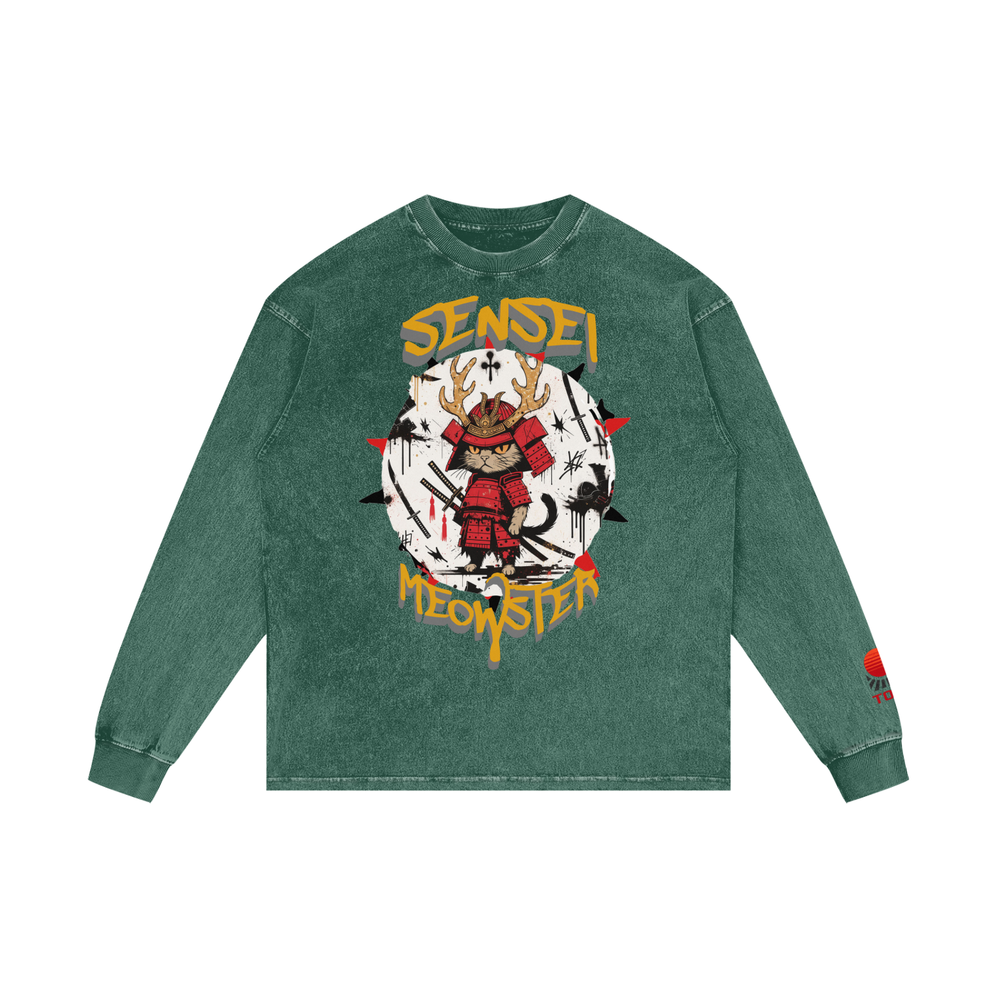 Sensei Meowster - Oversize Long Sleeve T-Shirt - TobiBrand