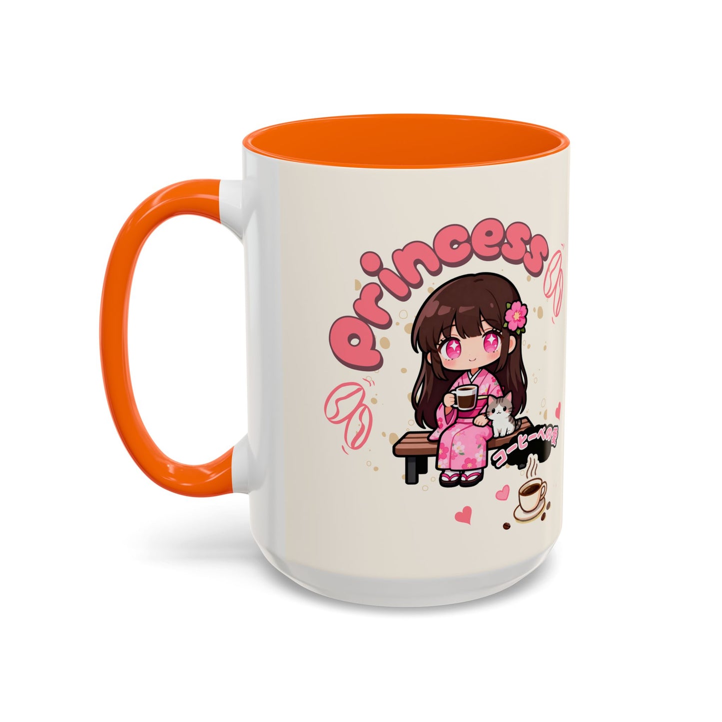 Princess Coffee Mug — Cute Kawaii Girl Design (11/15oz)