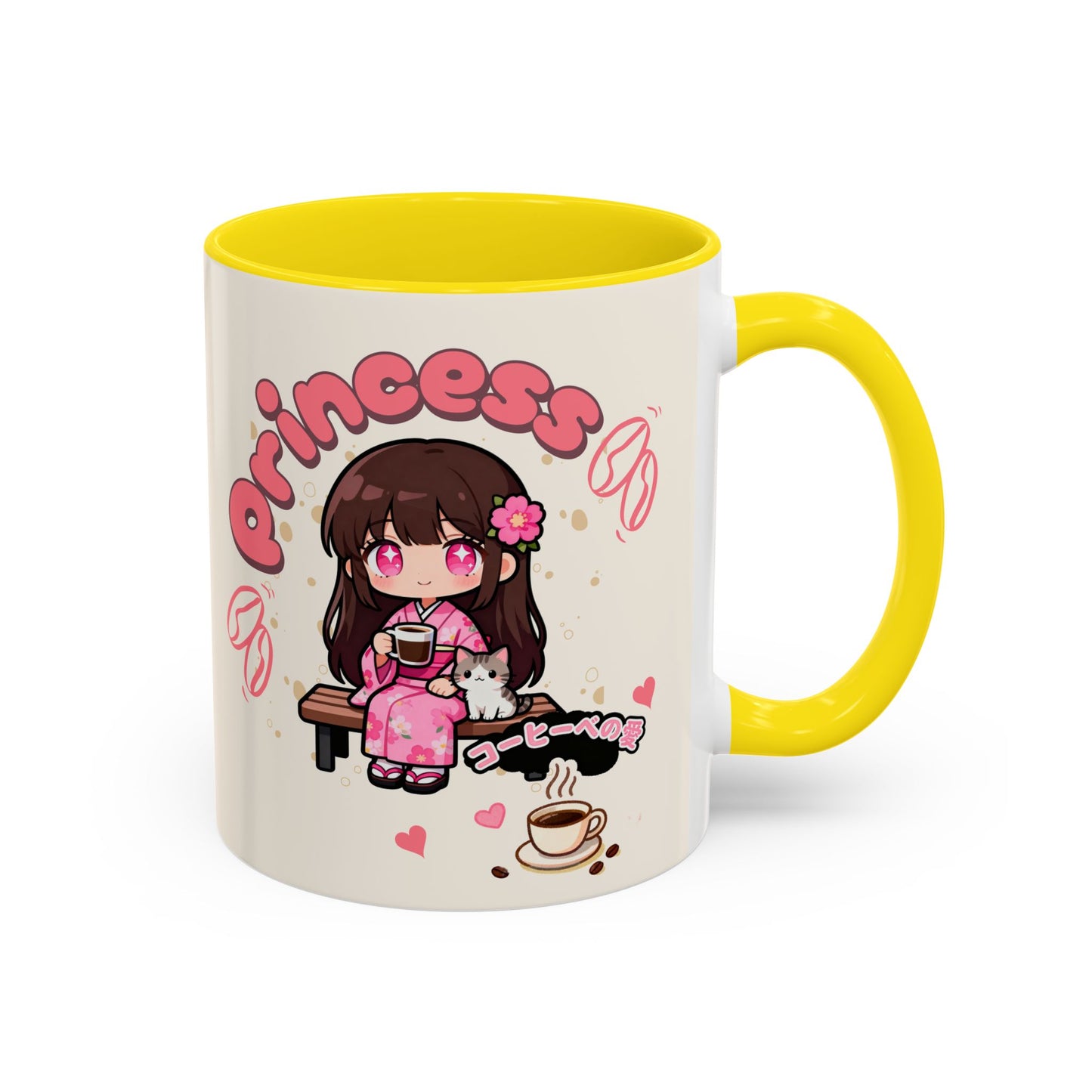 Princess Coffee Mug — Cute Kawaii Girl Design (11/15oz) - TobiBrand