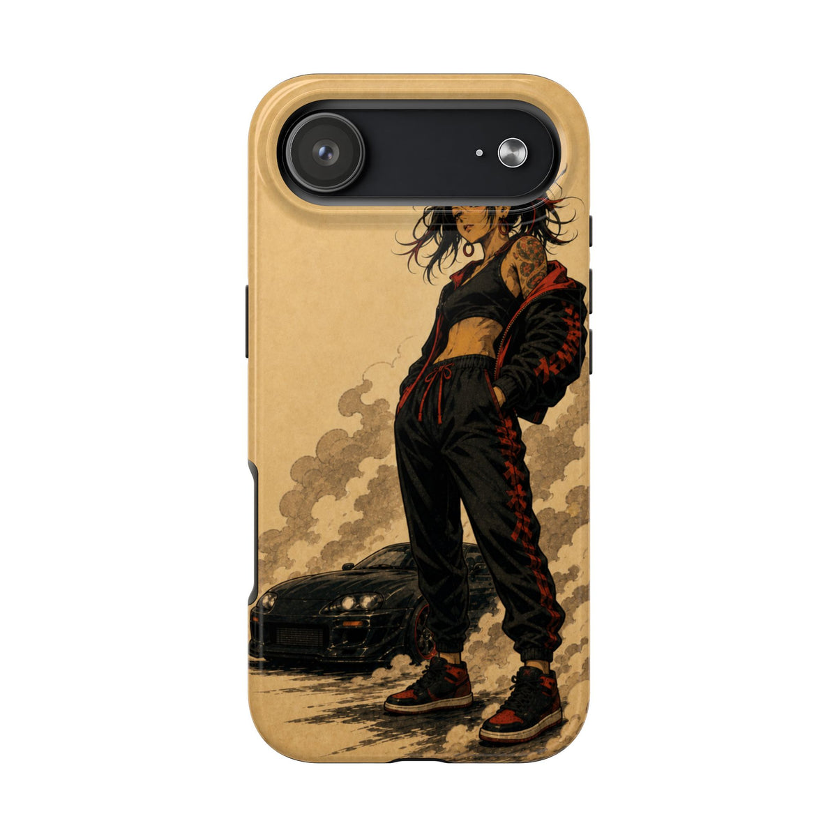 Street Racer Girl Tough Phone Case — Anime-Inspired Protective iPhone Cover - TobiBrand