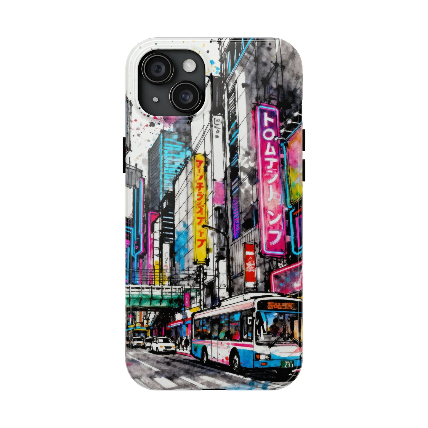 Tokyo City Street Tough Phone Case — Japanese Urban Art iPhone Cover - Eyrian