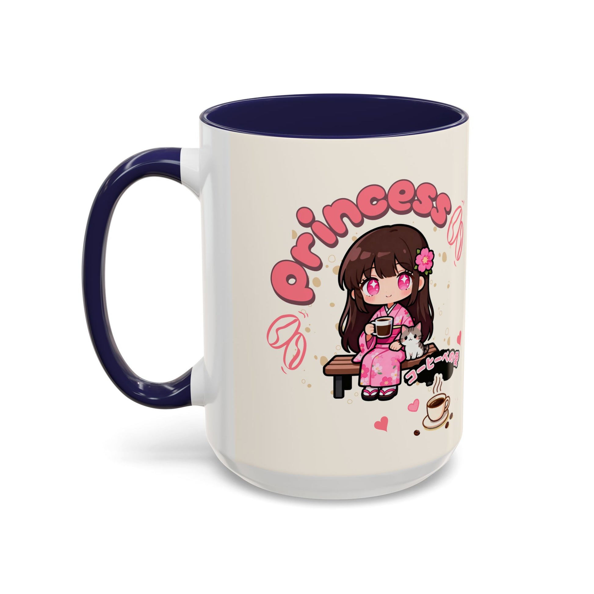 Princess Coffee Mug — Cute Kawaii Girl Design (11/15oz) - TobiBrand