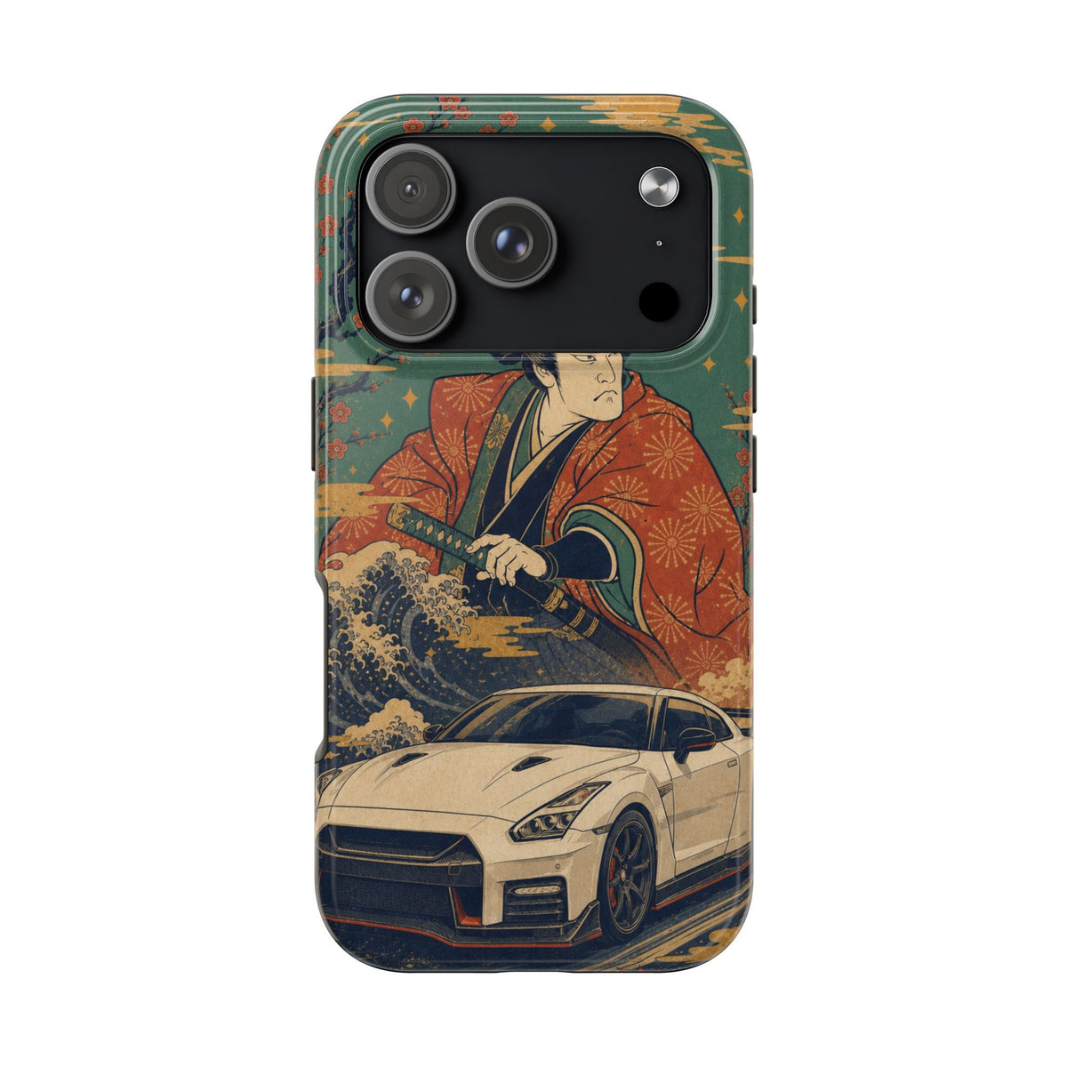 Samurai & GT-R Tough Phone Case — Japanese Wave Art Phone Case - TobiBrand