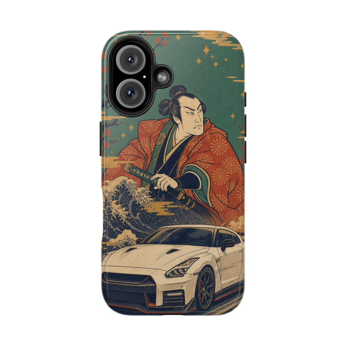 Samurai & GT-R Tough Phone Case — Japanese Wave Art Phone Case - TobiBrand