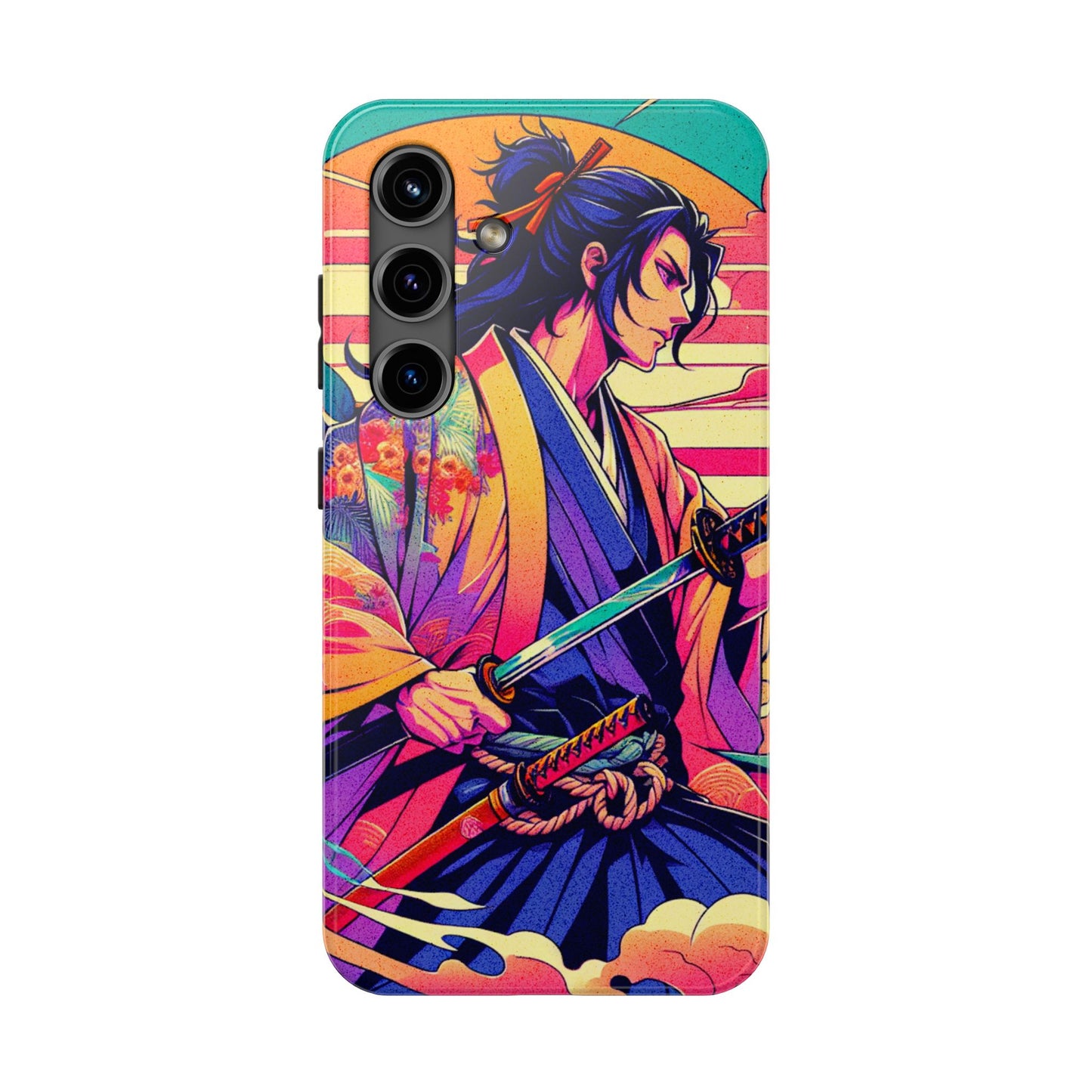 Samurai Neon Tough Phone Case - Eyrian