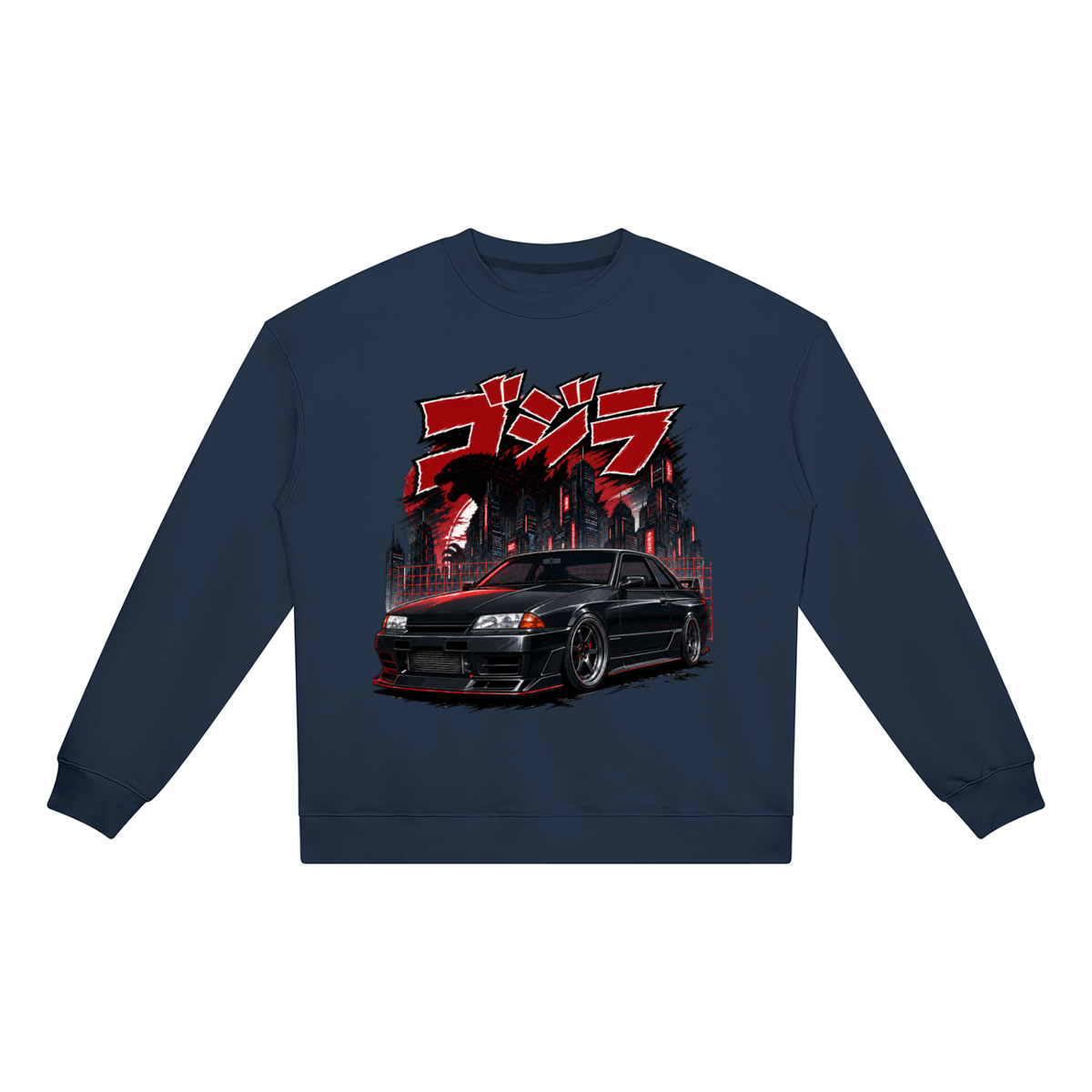 gtr,r32,skyline,godzilla,anime,jdm,tobibrand,japanese,carculture,streetwear,sweatshirt,gift