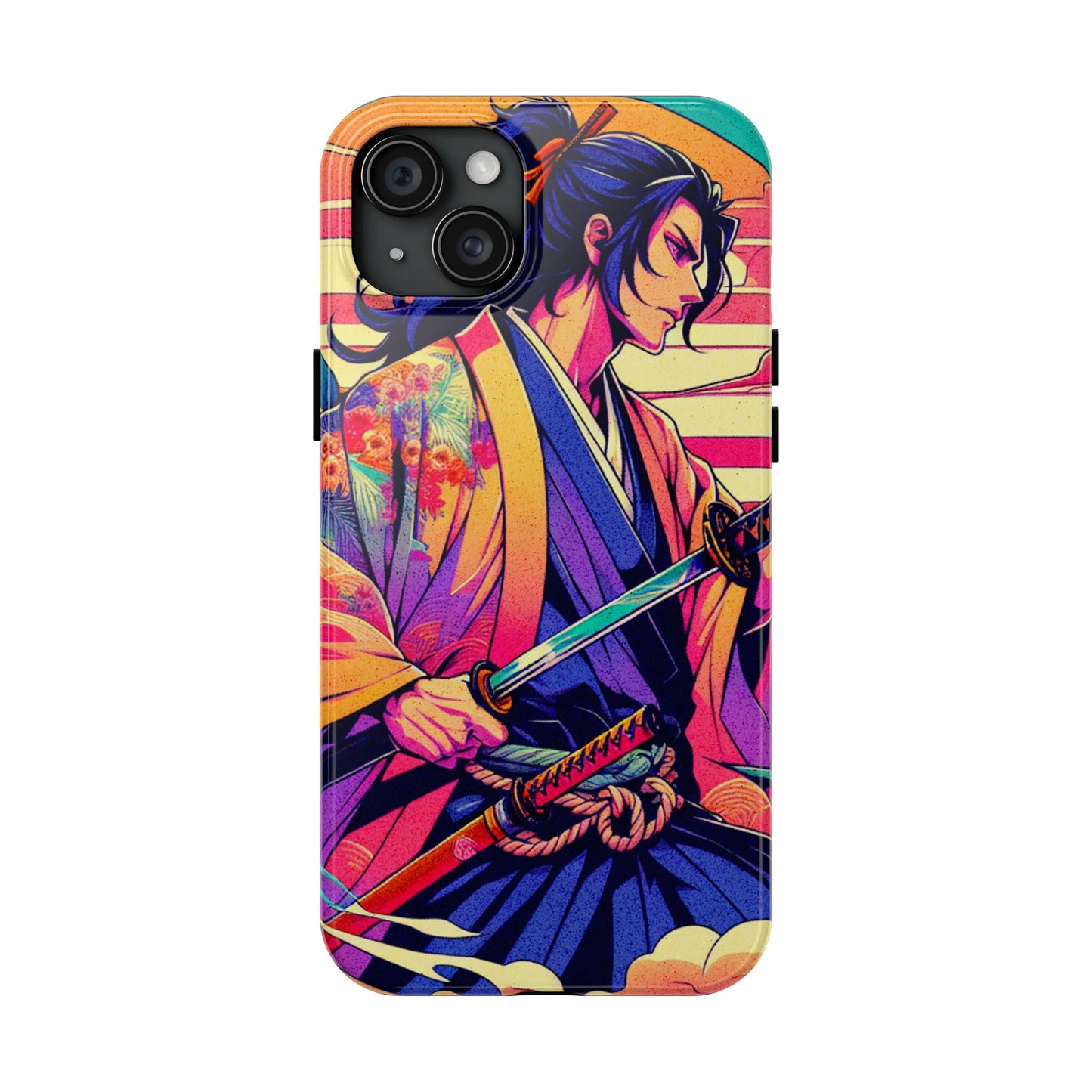 Samurai Neon Tough Phone Case - Eyrian