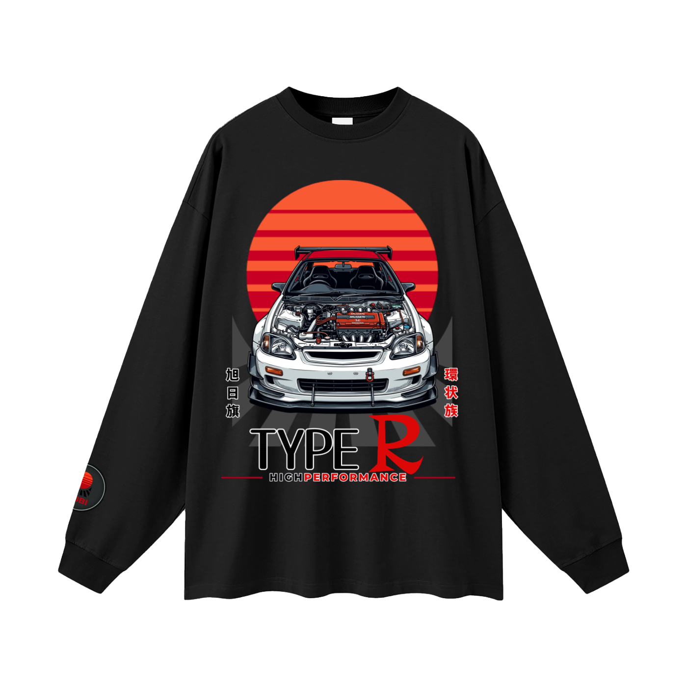 typeR,jdm,tobibrand,cars,anime,japanese,gift,unisex,graphictee,longsleeve,okatu