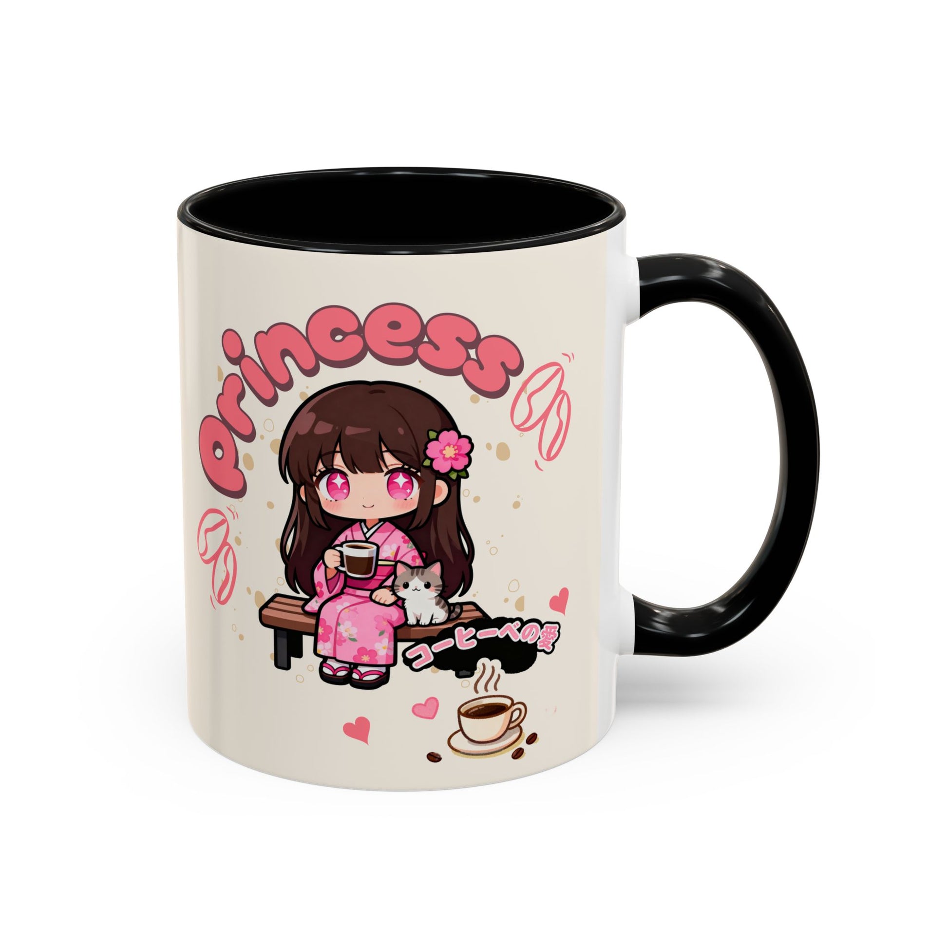 Princess Coffee Mug — Cute Kawaii Girl Design (11/15oz) - TobiBrand