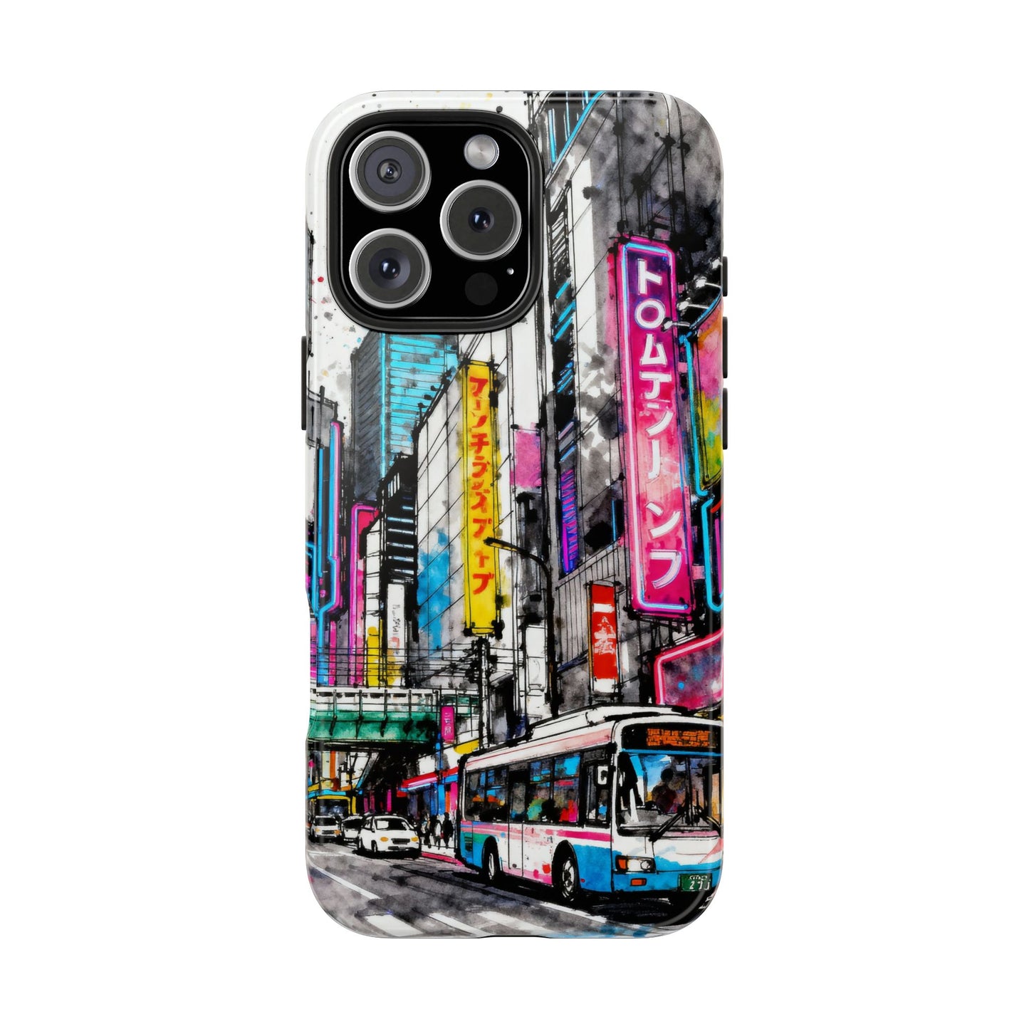 Tokyo City Street Tough Phone Case — Japanese Urban Art iPhone Cover - Eyrian