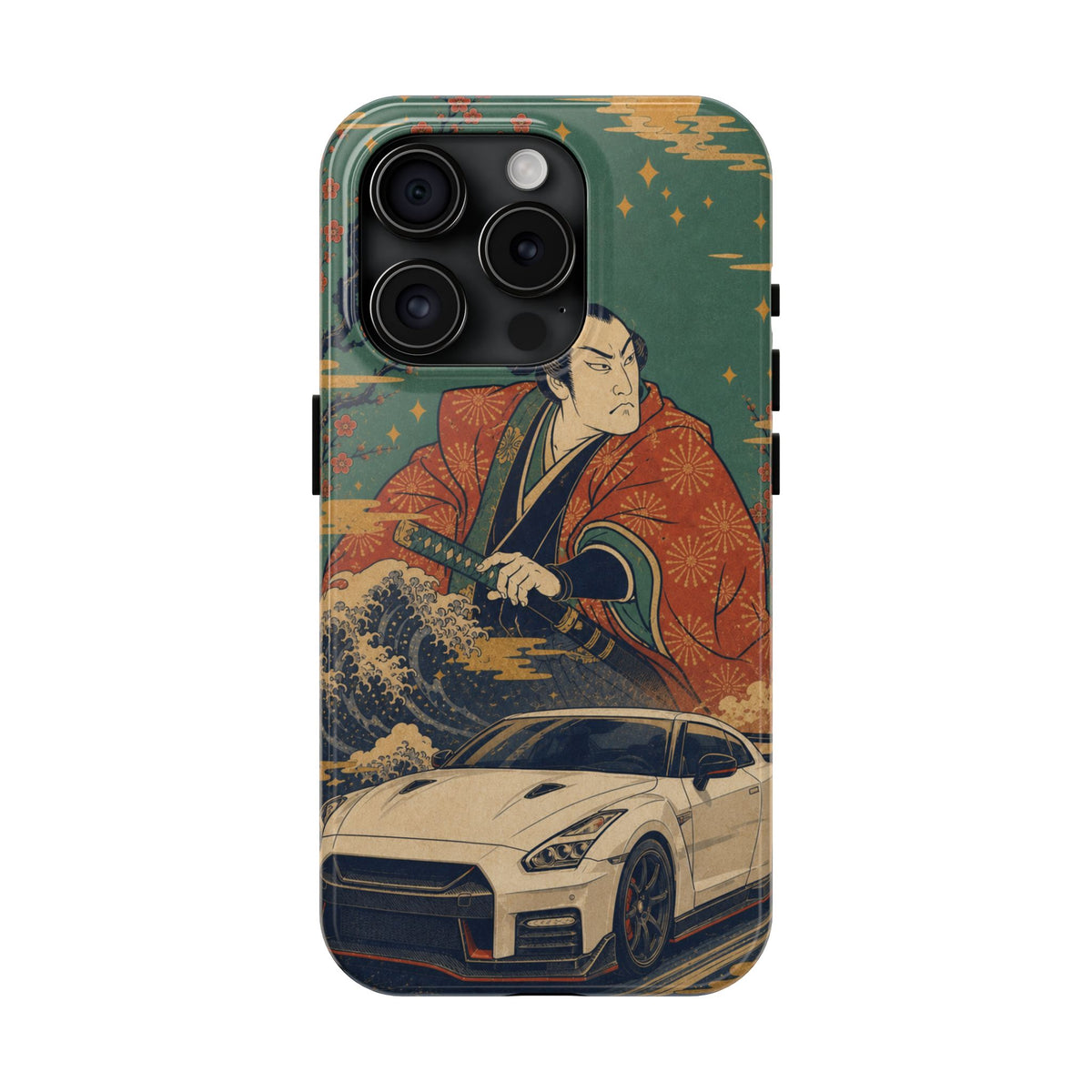 Samurai & GT-R Tough Phone Case — Japanese Wave Art Phone Case - TobiBrand
