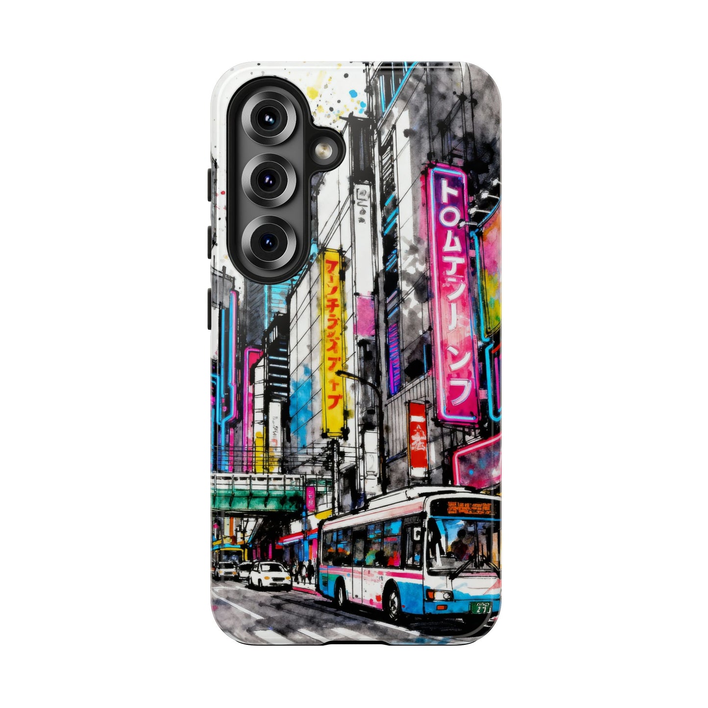 Tokyo City Street Tough Phone Case — Japanese Urban Art iPhone Cover - Eyrian