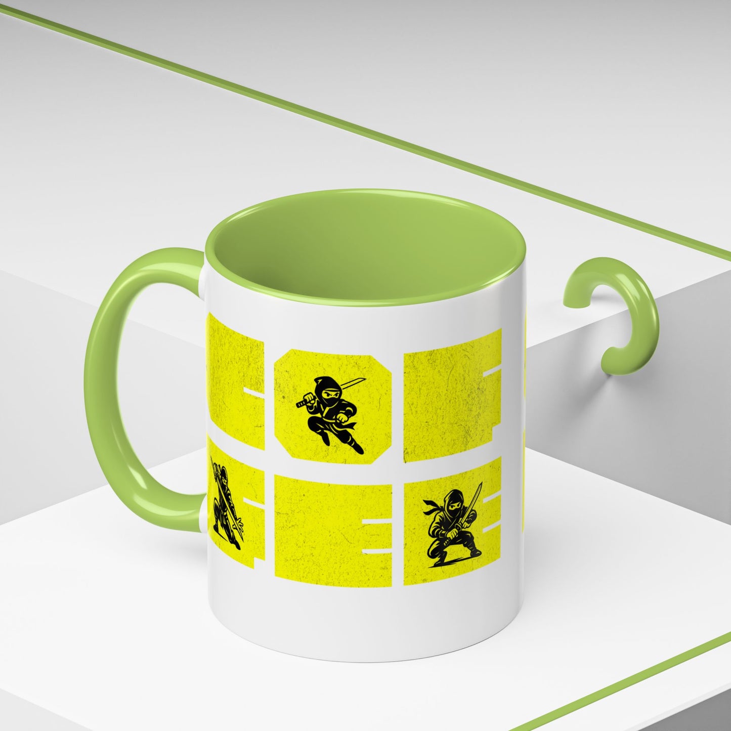 Coffee Mug - Ninja Action 11 & 15oz Cups for Fans - Eyrian